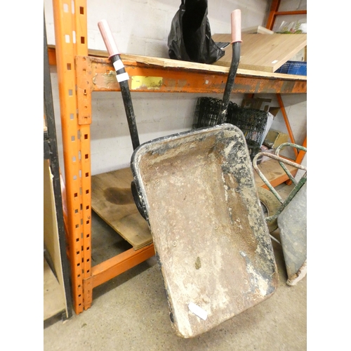 2327 - A wheelbarrow and a Bosch combi trim electric strimmer