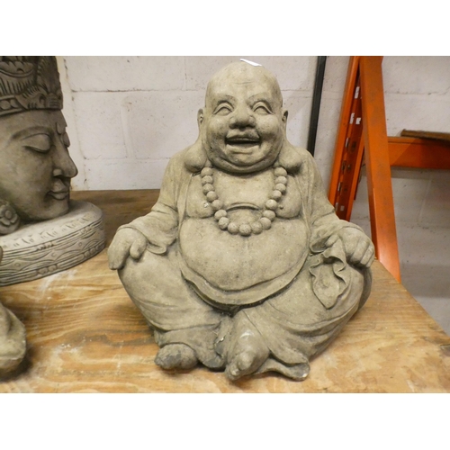 2331 - 4 stone effect Buddha figures