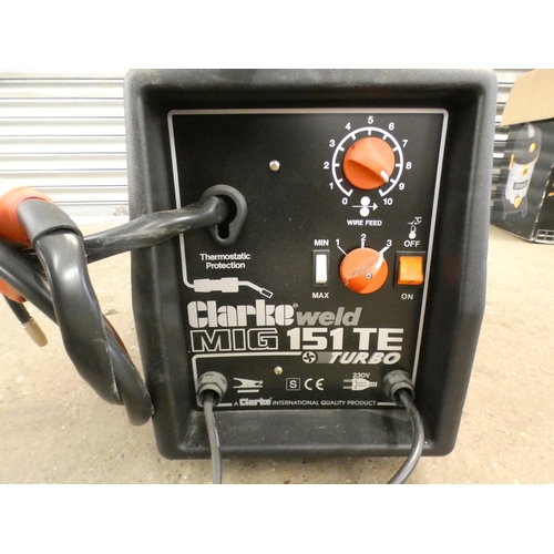 2346 - A Clarkes 151TE mig welder - never used - will need hard wiring