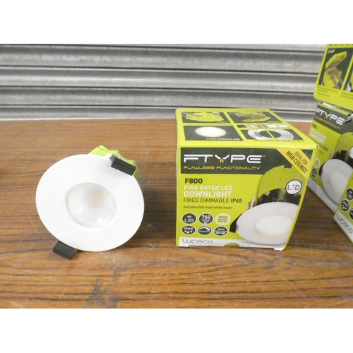 2372 - Two ceiling lights and twelve fire-rated LED downlights (model:- F800)