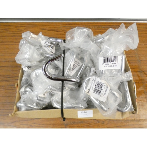 2374 - 40 Chrome plated coat hooks and fixings