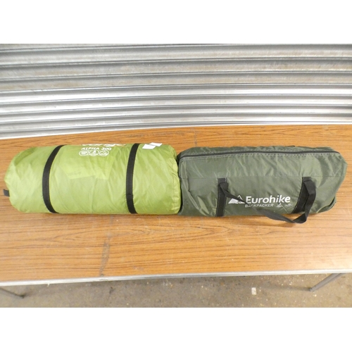 2384 - Two camping tents:- Vango Alpha 300 and Eurohike Backpacker