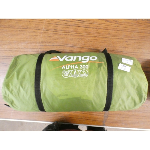 2384 - Two camping tents:- Vango Alpha 300 and Eurohike Backpacker