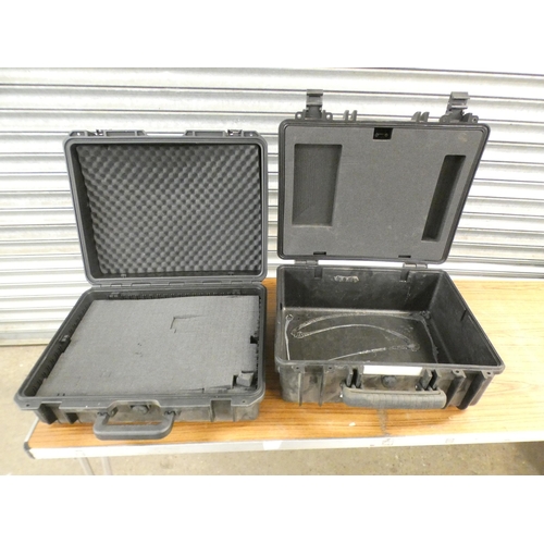 2395 - Two hard flight cases with foam inserts