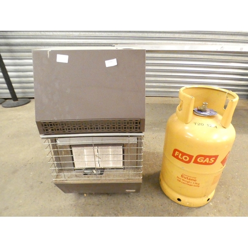 2398 - A Calor Gas fire and part full bottle of gas