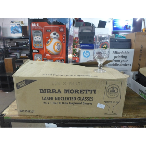 2461 - 20 Birra Moretti pint glasses