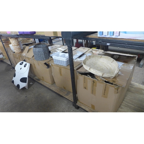 2468 - 6 Boxes of various baskets and various storage containers