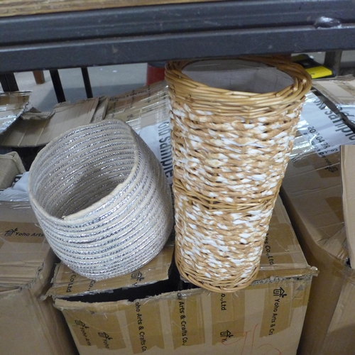 2468 - 6 Boxes of various baskets and various storage containers