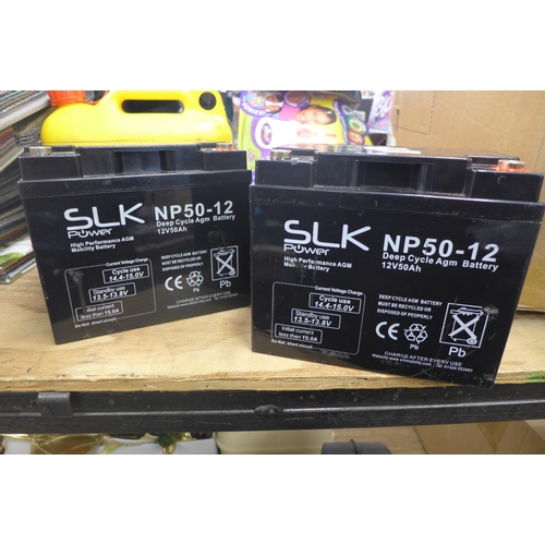 2479 - 2 SLK Power NP50-12 Deep Cycle AGM 50Ah batteries