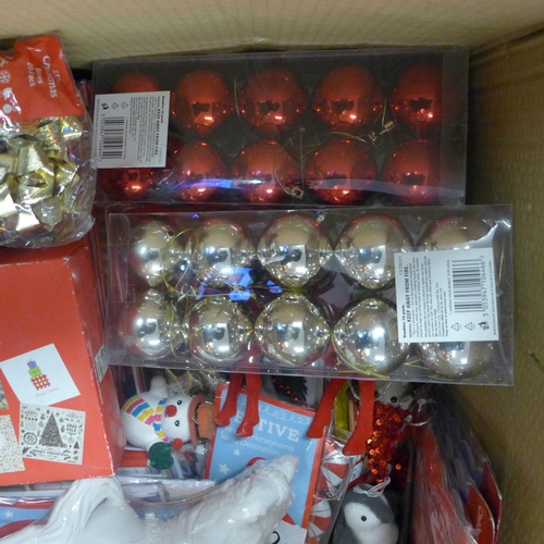 2500 - A box of Christmas decor