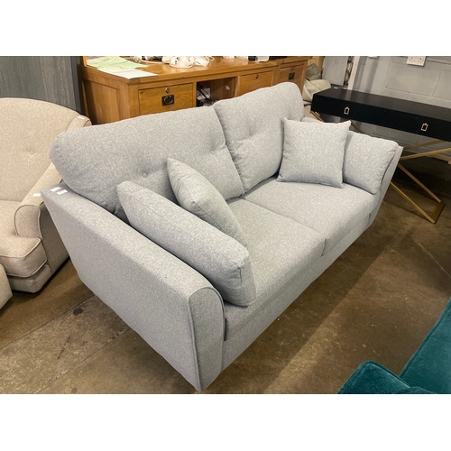 1492 - A mid grey fabric upholstered 2.5 seater sofa