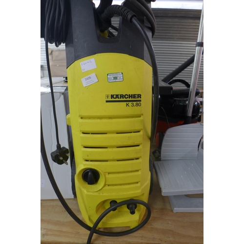 2426 - A Karcher K3.80 pressure wash with hose and lance