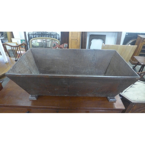 214 - A Victorian oak dough bin