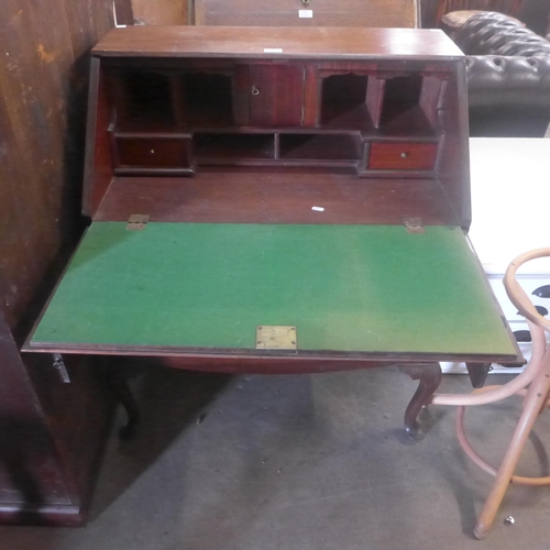 219 - A Queen Anne style mahogany bureau