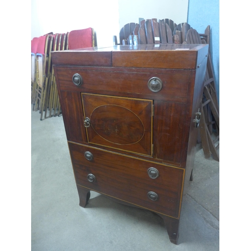 236 - A George III inlaid mahogany nightstand