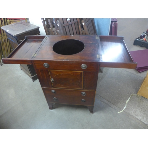 236 - A George III inlaid mahogany nightstand