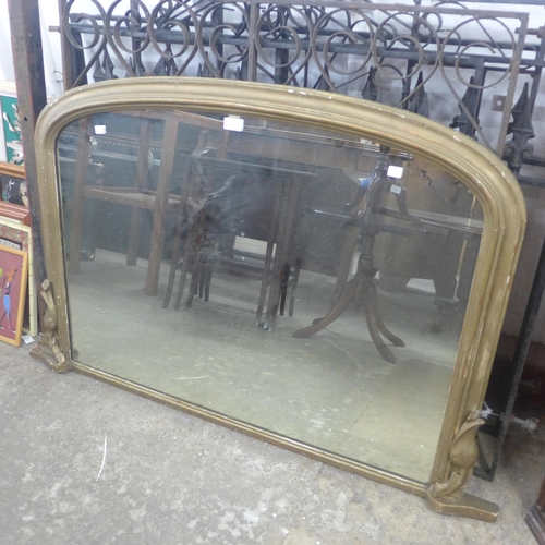 253 - A Victorian giltwood overmantel mirror