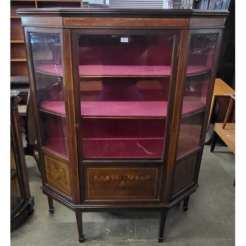 118 - An Edward VII painted mahogany splay fromt display cabinet