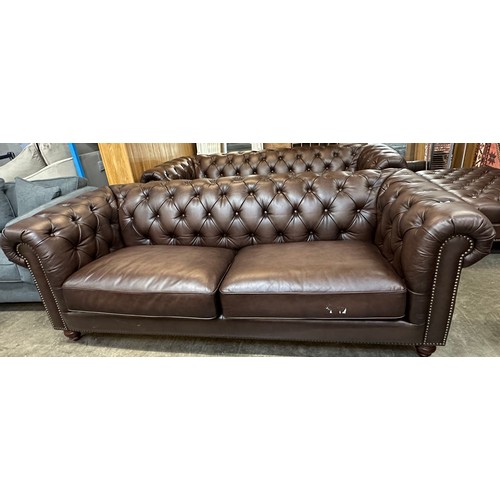 1481 - Allington Three Seater Brown Leather Sofa (model:- 581LS), original RRP £1666.66 + VAT (4192-9) * Th... 