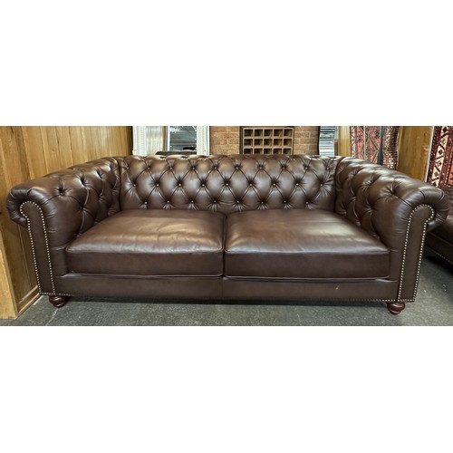 1482 - Allington Three Seater Brown Leather Sofa (model:- 581LS), original RRP £1666.66 + VAT (4192-9) * Th... 