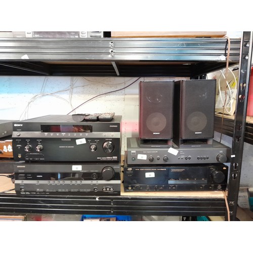 2217 - Stereo equipment including a NAD 310 stereo integrated amplifier, JVC AX-440 stereo integrated ampli... 