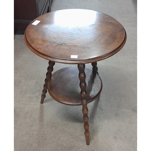 174 - A small Victorian walnut bobbin turned gypsy's table