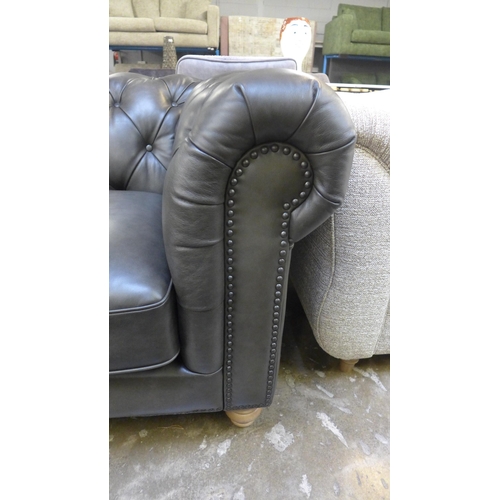 1338 - Allington Grey Leather Chair, original RRP £958.33 + VAT (4191-36) * This lot is subject to VAT