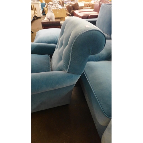 1340 - A Florence Azure vintage velvet Edwardian style armchair, RRP £1255 * this lot is subject to VAT