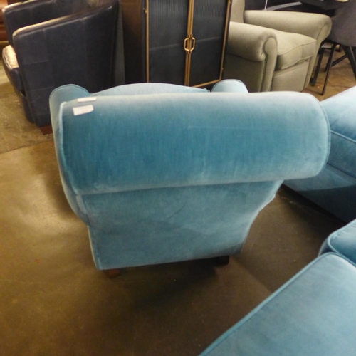 1340 - A Florence Azure vintage velvet Edwardian style armchair, RRP £1255 * this lot is subject to VAT