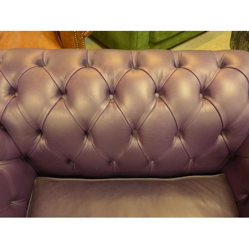 1343 - An Alfie Indigo leather upholstered Chesterfield style love seat, RRP £2400 * this lot is subject to... 