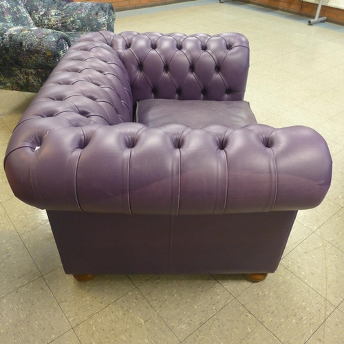 1343 - An Alfie Indigo leather upholstered Chesterfield style love seat, RRP £2400 * this lot is subject to... 