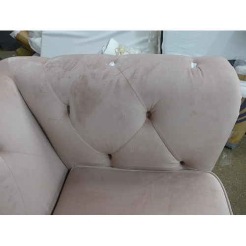 1422 - An Abbey cherry blossom velvet upholstered snuggler chair - RRP £610