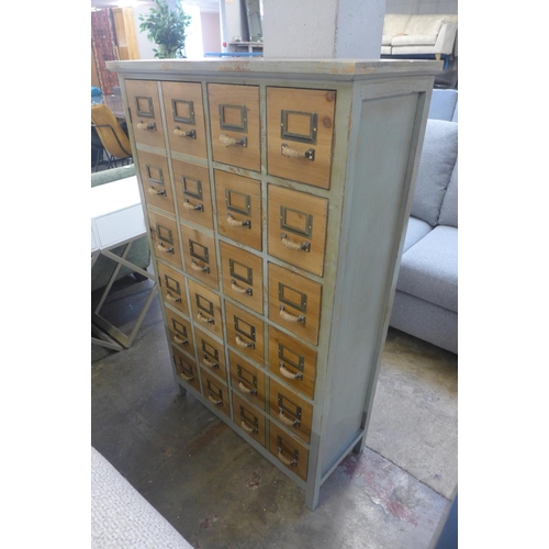 1404 - An industrial style multi drawer chest/cabinet