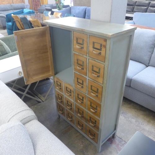 1404 - An industrial style multi drawer chest/cabinet