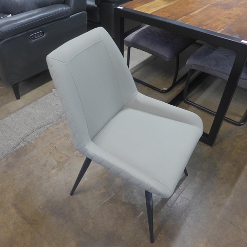 1476 - A Laredo 160cm dining table with four grey upholstered dining chairs and bench set * this lot is sub... 