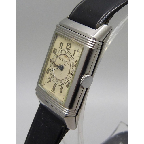 1001 - A Jaeger-LeCoultre Reverso wristwatch, 22mm case