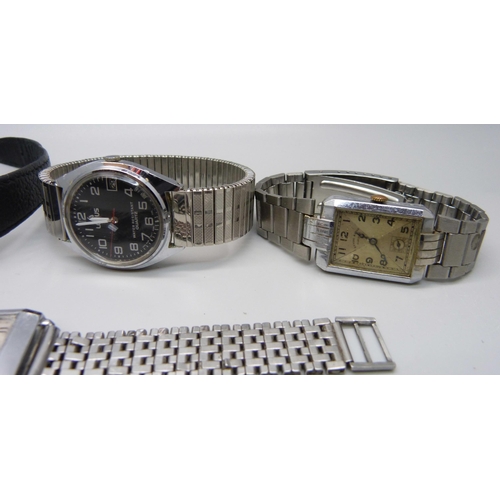 1041 - A collection of vintage and later wristwatches including Smiths, Medana and Timex