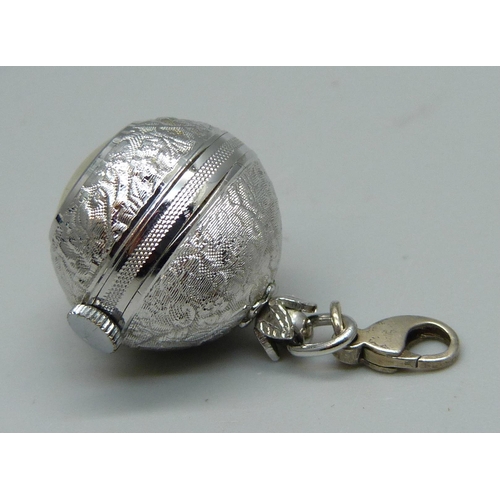 1042 - A Bucherer ball pendant watch in original box