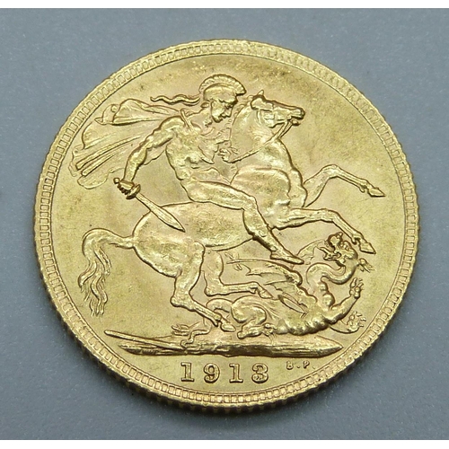 1110 - A George V 1913 gold full sovereign