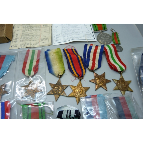 1123 - A collection of medals, all WWII