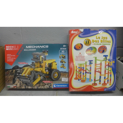 1168 - A Science Museum Meccano Bulldozer, four 1970s Magic Tricks, made in Hong Kong, three 1990s Mighty M... 