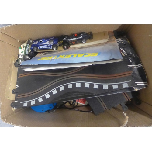 1170 - A collection of Scalextric tracks, controllers, cars, etc., some a/f **PLEASE NOTE THIS LOT IS NOT E... 