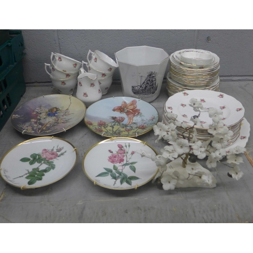 1178 - A collection of Melba Rose china, a mining related pot, limited edition, a Prosperity tree, collecto... 