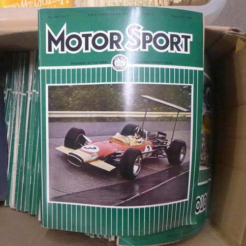 1180 - A collection of mainly 1960s Motor Sport publications (44), a Jaguar 'S' Type spare parts catalogue,... 