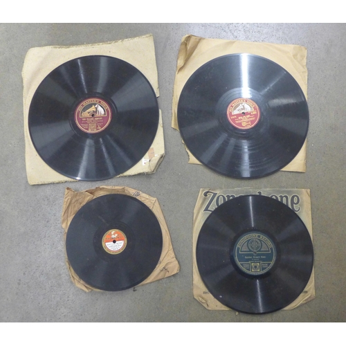 1192 - A box of 78 records including early comedy **PLEASE NOTE THIS LOT IS NOT ELIGIBLE FOR POSTING AND PA... 