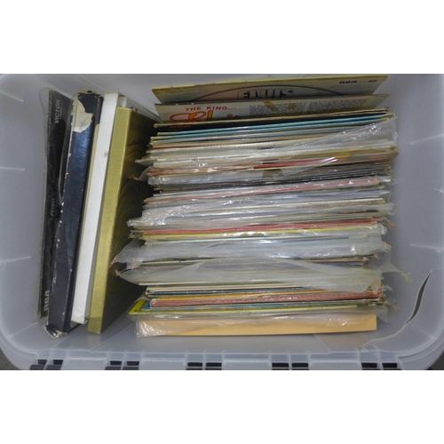 1195 - A large box of Elvis Presley LP records including box sets **PLEASE NOTE THIS LOT IS NOT ELIGIBLE FO... 