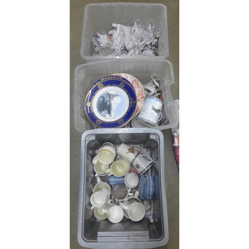 1198 - Three boxes of assorted china and glassware **PLEASE NOTE THIS LOT IS NOT ELIGIBLE FOR POSTING AND P... 