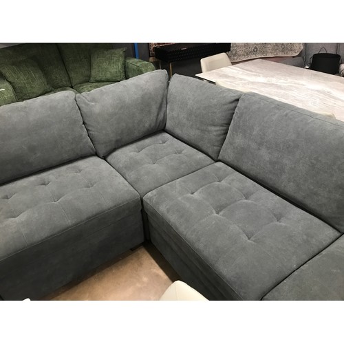 1441 - A Tisdale six piece dark grey sectional sofa, original RRP £1430