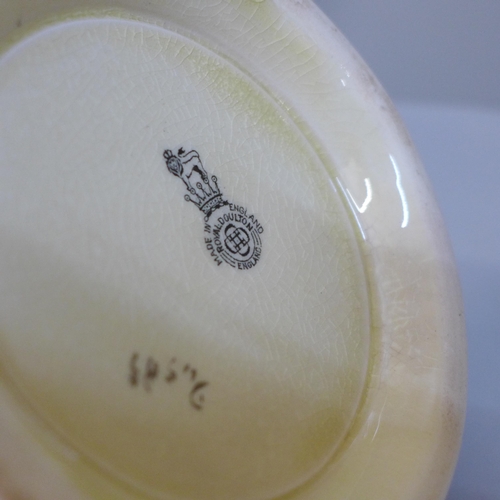 606 - Three items of Royal Doulton Series Ware, bowl, plate and jug
