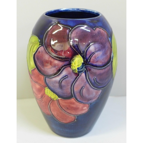 622 - A Moorcroft vase, crazed, 13cm